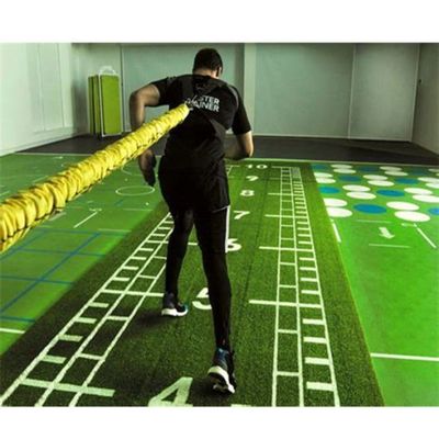 Groene 15 mm hoog kunstgrasmat voor commerciële sportscholen