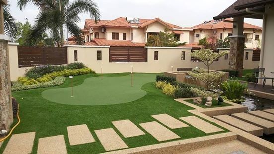 DORELOM 15mm Kunstmatig groen gras voor golf 4*25m Stapelbreedte