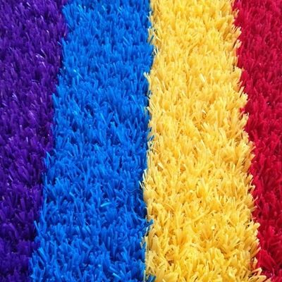 Rood Geel Blauw Paars Kunstmatig Kinderen Gras Gras Regenboog Landingsbaan Dichtheid 22050 steken/m2