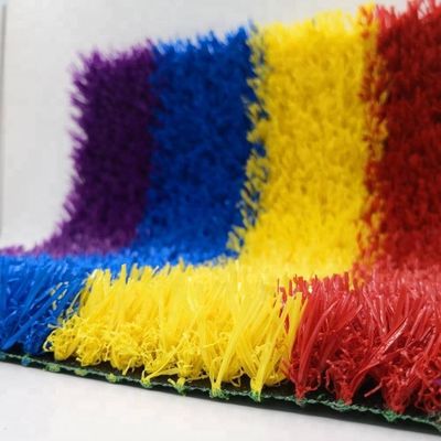 Rood Geel Blauw Paars Kunstmatig Kinderen Gras Gras Regenboog Landingsbaan Dichtheid 22050 steken/m2