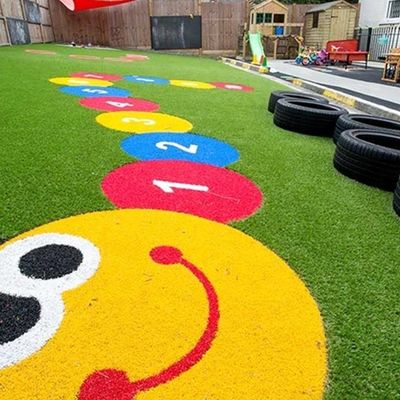 Rood Geel Blauw Paars Kunstmatig Kinderen Gras Gras Regenboog Landingsbaan Dichtheid 22050 steken/m2