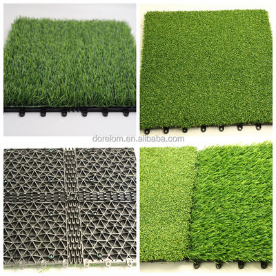 Kunstgrastegels 30x30cm 3cm hoog Hooihaai Groen Geschikt voor binnen- en buitenwerk
