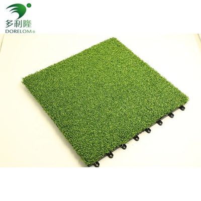 Double PP NET PU Backing Artificial Grass Tile met PE Monofilament PP Curly Fiber