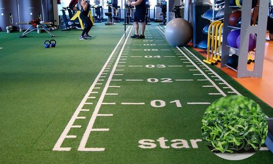 Hoge dichtheid 63000 hechtingen/m2 Op maat gemaakte gymgras voor sportvloeren en training op slee