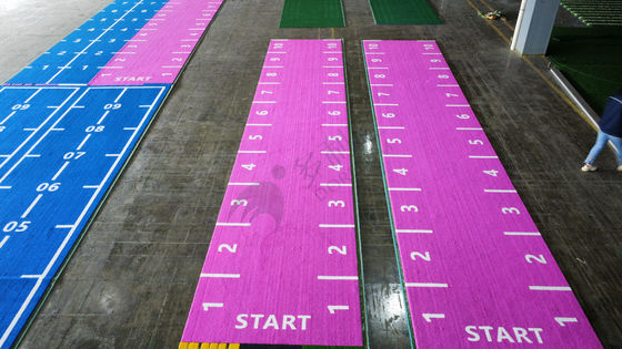 Pre-naaien groen kunstgras Gym Turf voor gym Running Track Power Sledding 15mm Pile Height
