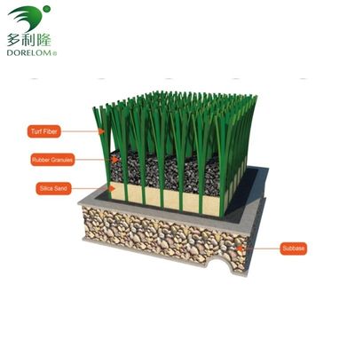Duurzame constructie Groen PE 12000 DTEX Synthetisch gras voor voetbalveld