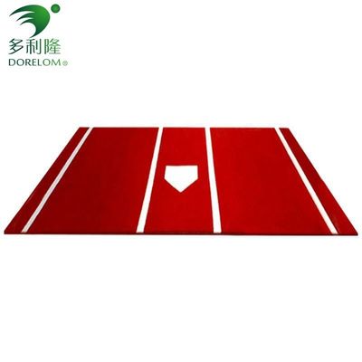 Groen/blauw/rood Baseball Mat 12' x 6' Stapelhoogte 15mm Indoor Outdoor Training