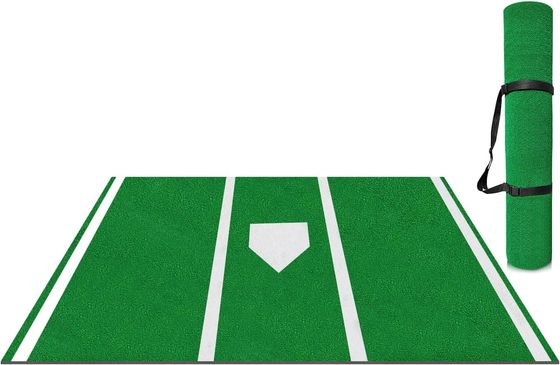 Groen/blauw/rood Baseball Mat 12' x 6' Stapelhoogte 15mm Indoor Outdoor Training