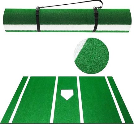 Groen/blauw/rood Baseball Mat 12' x 6' Stapelhoogte 15mm Indoor Outdoor Training