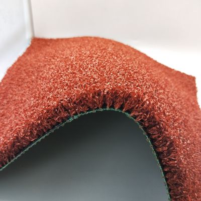 10mm-15mm Hoogte Rood Kunstgras voor Badminton Running Way en Track Sport Badminton