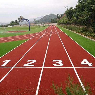 10mm-15mm Hoogte Rood Kunstgras voor Badminton Running Way en Track Sport Badminton