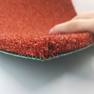 10mm-15mm Hoogte Rood Kunstgras voor Badminton Running Way en Track Sport Badminton
