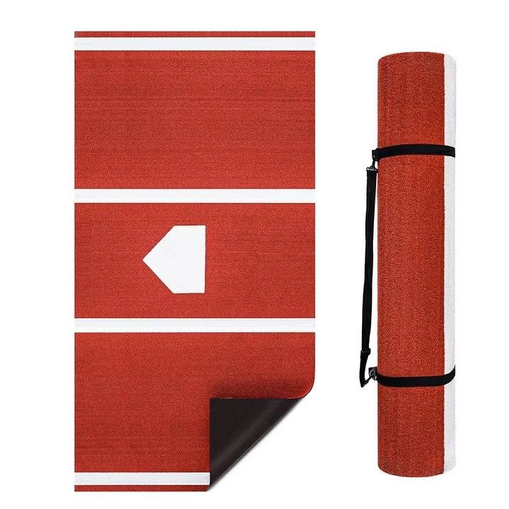 Custom Draagbare Double PP NET PU Backing Baseball Hitting Mat voor Home Plate Practice