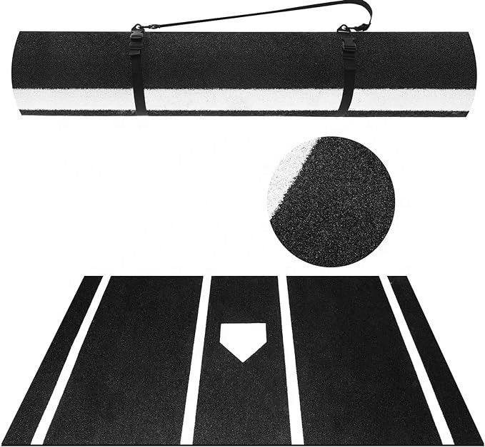 Groen/blauw/rood Baseball Mat 12' x 6' Stapelhoogte 15mm Indoor Outdoor Training