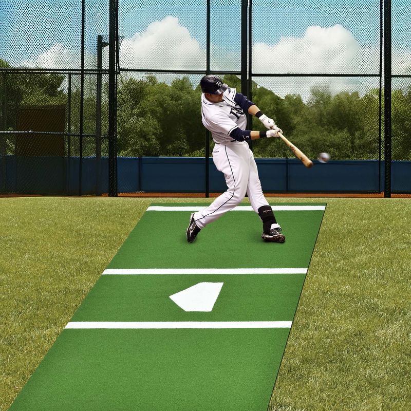 Home Plate Batting verbeterd met 5ft*8ft Pro-Model Hitting Mat en kunstgras
